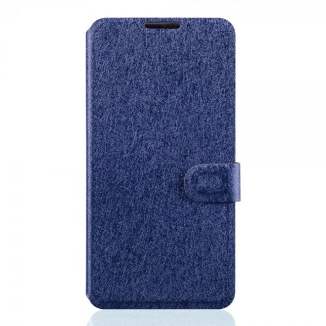 Alcatel One Touch Idol 3 5.5 Leder Case mit seidenartiger Textur und Standfunktion - dunkelblau
