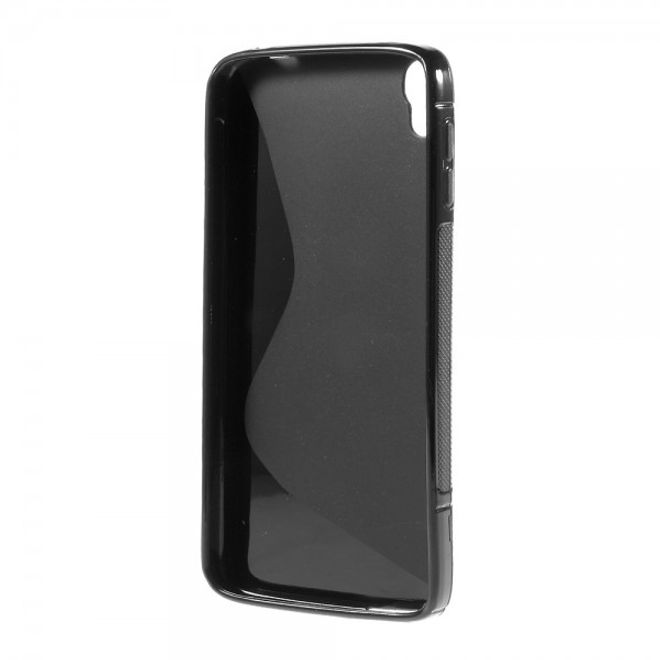 Alcatel One Touch Idol 3 5.5 Elastisches Plastik Case S-Shape - schwarz