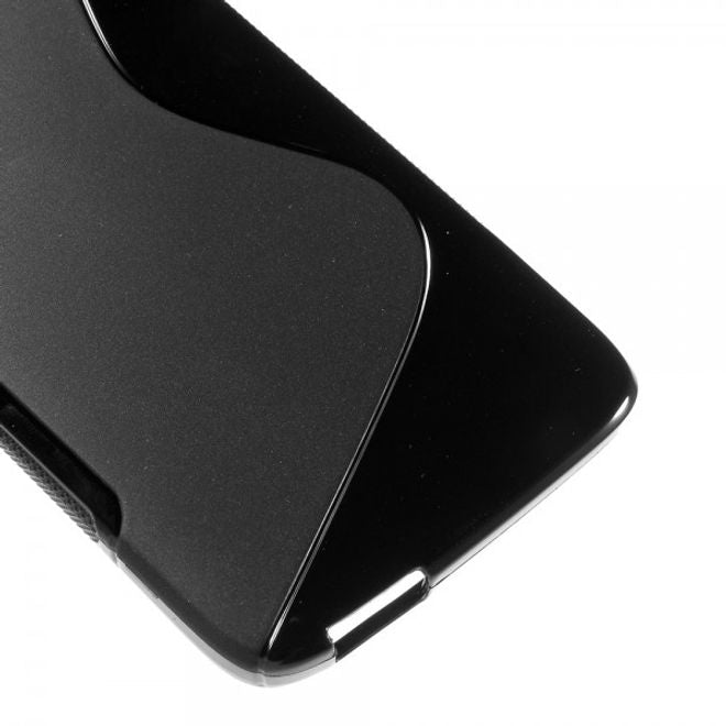 Alcatel One Touch Idol 3 5.5 Elastisches Plastik Case S-Shape - schwarz