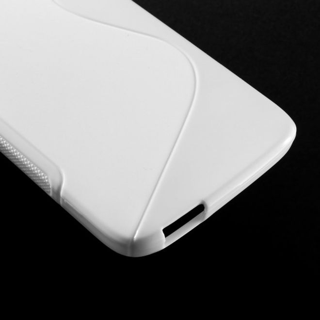 Alcatel One Touch Idol 3 5.5 Elastisches Plastik Case S-Shape - weiss