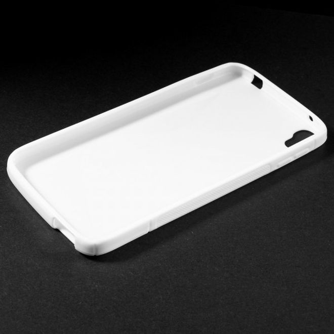 Alcatel One Touch Idol 3 5.5 Elastisches Plastik Case S-Shape - weiss