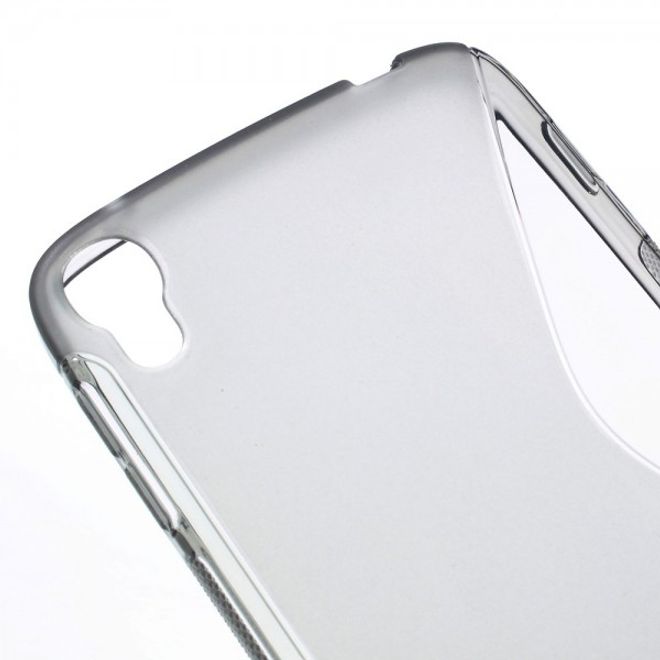 Alcatel One Touch Idol 3 5.5 Elastisches Plastik Case S-Shape - grau