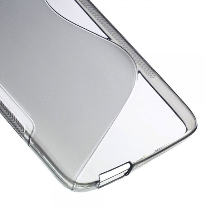 Alcatel One Touch Idol 3 5.5 Elastisches Plastik Case S-Shape - grau