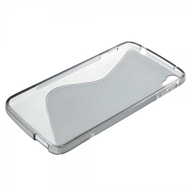 Alcatel One Touch Idol 3 5.5 Elastisches Plastik Case S-Shape - grau