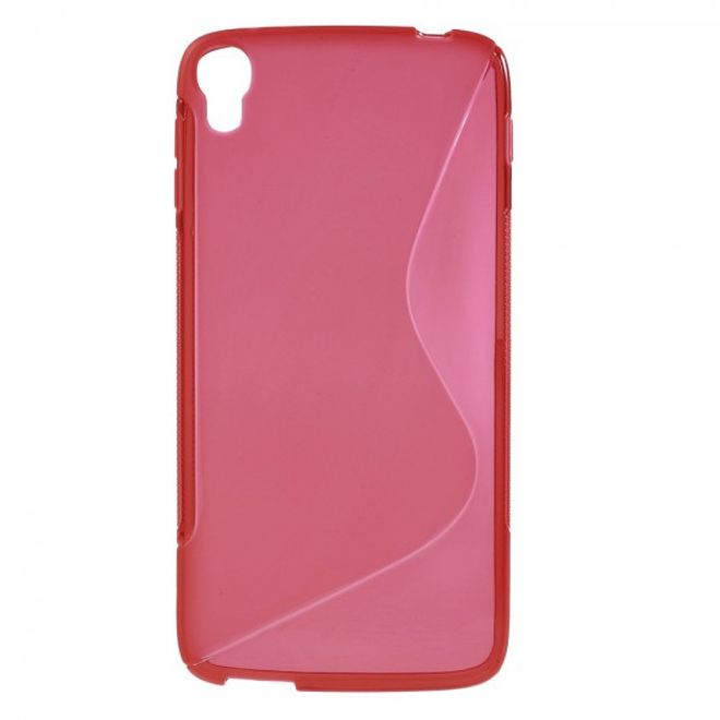 Alcatel One Touch Idol 3 5.5 Elastisches Plastik Case S-Shape - rot
