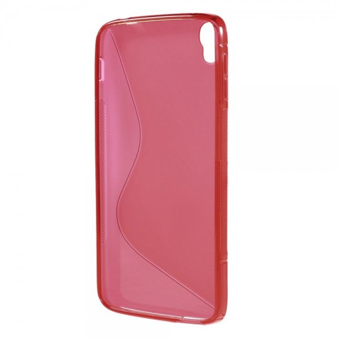 Alcatel One Touch Idol 3 5.5 Elastisches Plastik Case S-Shape - rot