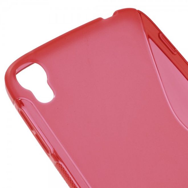 Alcatel One Touch Idol 3 5.5 Elastisches Plastik Case S-Shape - rot