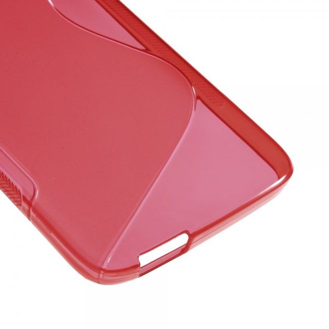 Alcatel One Touch Idol 3 5.5 Elastisches Plastik Case S-Shape - rot