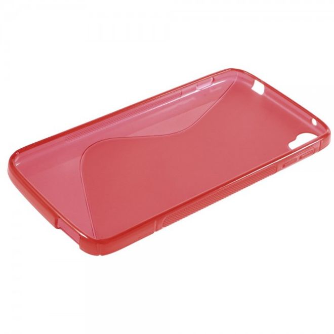 Alcatel One Touch Idol 3 5.5 Elastisches Plastik Case S-Shape - rot