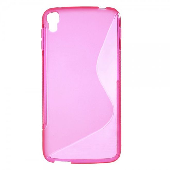 Alcatel One Touch Idol 3 5.5 Elastisches Plastik Case S-Shape - rosa