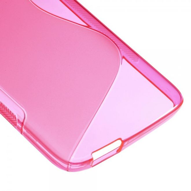 Alcatel One Touch Idol 3 5.5 Elastisches Plastik Case S-Shape - rosa