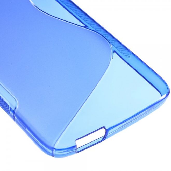Alcatel One Touch Idol 3 5.5 Elastisches Plastik Case S-Shape - blau