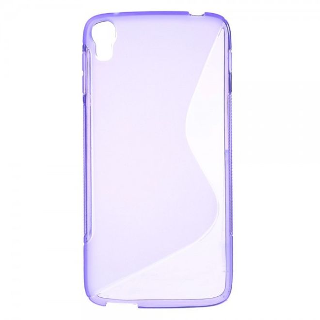 Alcatel One Touch Idol 3 5.5 Elastisches Plastik Case S-Shape - purpur
