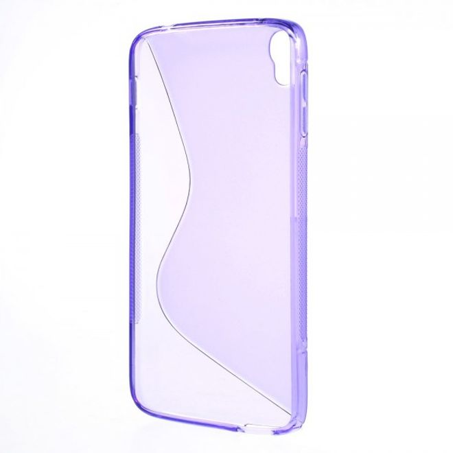 Alcatel One Touch Idol 3 5.5 Elastisches Plastik Case S-Shape - purpur