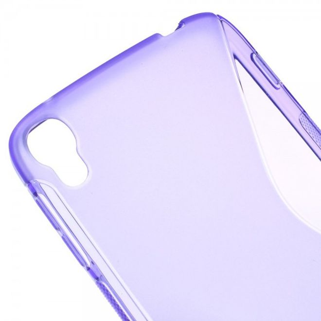 Alcatel One Touch Idol 3 5.5 Elastisches Plastik Case S-Shape - purpur