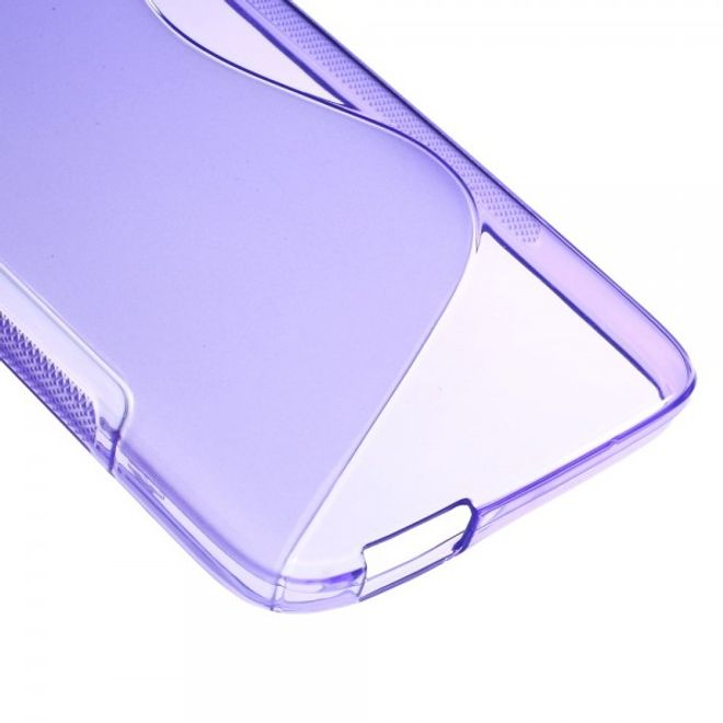 Alcatel One Touch Idol 3 5.5 Elastisches Plastik Case S-Shape - purpur