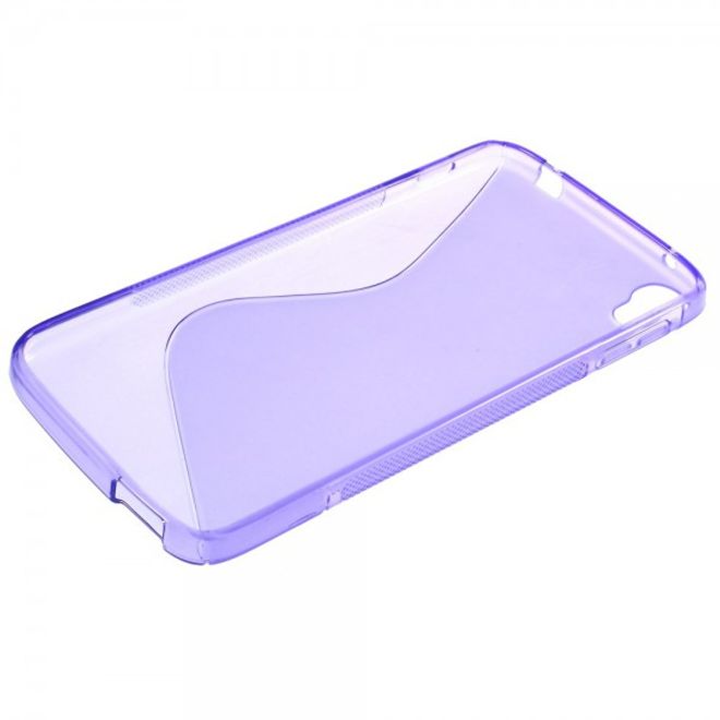 Alcatel One Touch Idol 3 5.5 Elastisches Plastik Case S-Shape - purpur