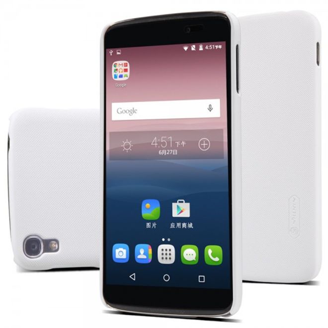 Nillkin - Alcatel One Touch Idol 3 5.5 Hülle - Plastik Case - Super Frosted Shield Series - weiss