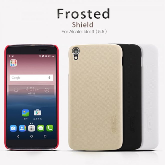 Nillkin - Alcatel One Touch Idol 3 5.5 Hülle - Plastik Case - Super Frosted Shield Series - weiss