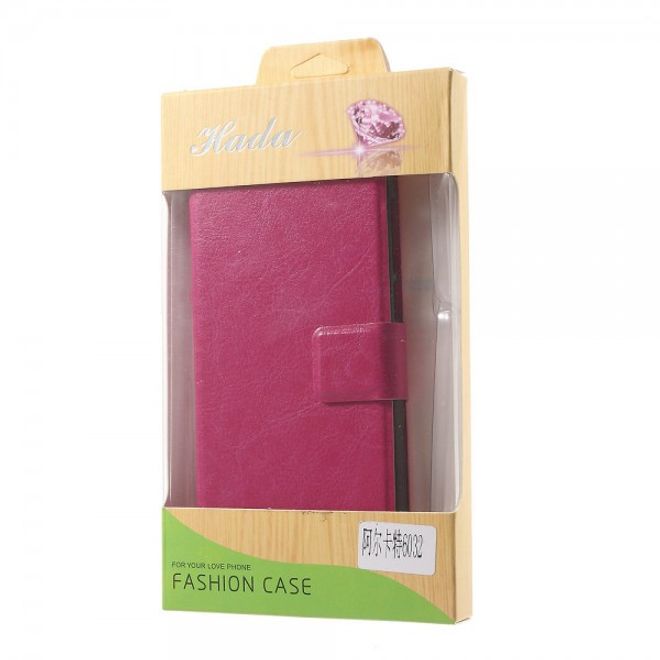Alcatel One Touch Idol Alpha Crazy Horse Leder Case - rosa