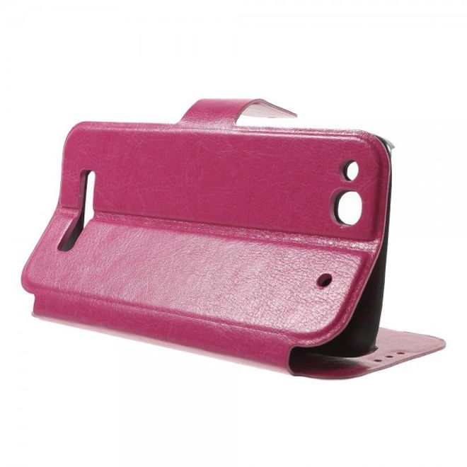 Alcatel One Touch Idol Alpha Crazy Horse Leder Case - rosa