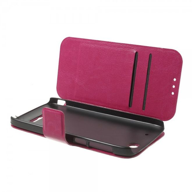 Alcatel One Touch Idol Alpha Crazy Horse Leder Case - rosa