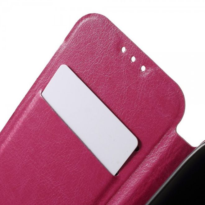 Alcatel One Touch Idol Alpha Crazy Horse Leder Case - rosa