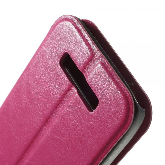 Alcatel One Touch Idol Alpha Crazy Horse Leder Case - rosa