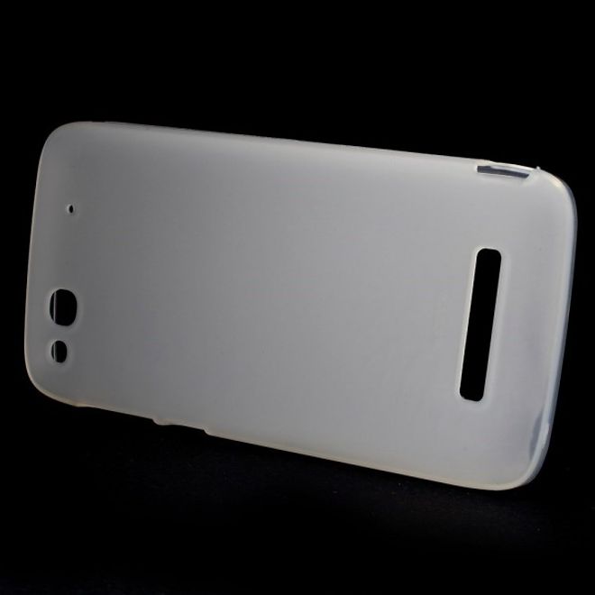 Alcatel One Touch Idol Alpha Elastisches, mattes Plastik Case - weiss