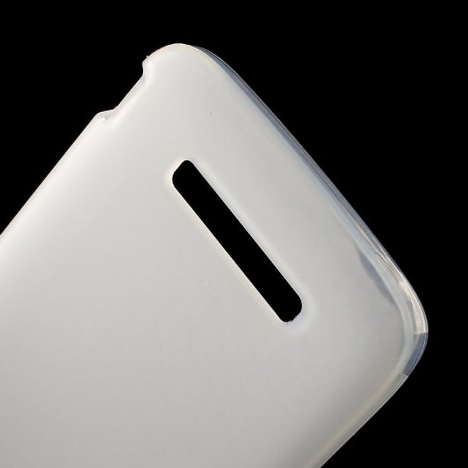 Alcatel One Touch Idol Alpha Elastisches, mattes Plastik Case - weiss