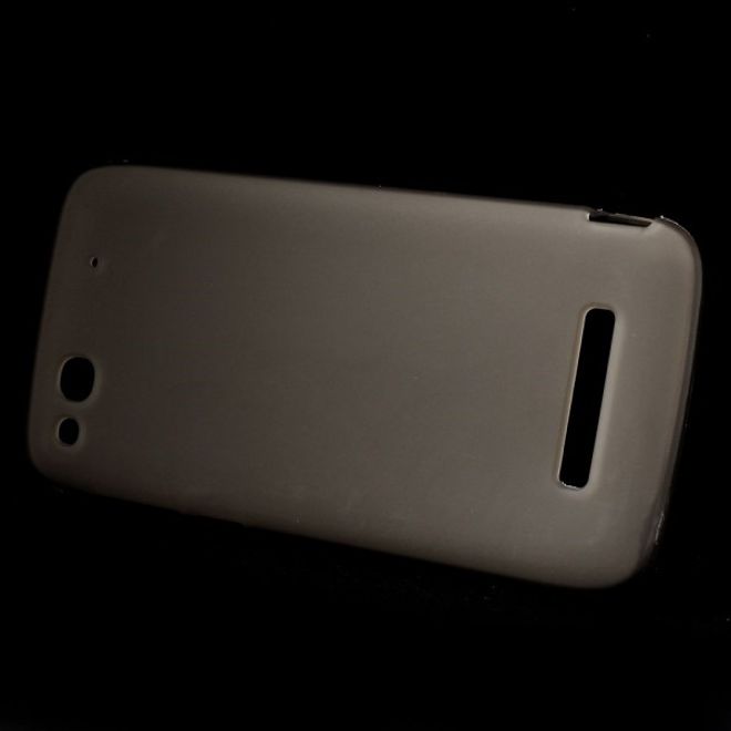 Alcatel One Touch Idol Alpha Elastisches, mattes Plastik Case - grau