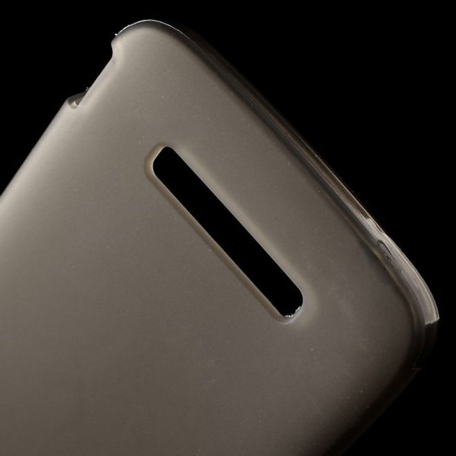 Alcatel One Touch Idol Alpha Elastisches, mattes Plastik Case - grau