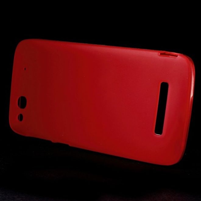 Alcatel One Touch Idol Alpha Elastisches, mattes Plastik Case - rot