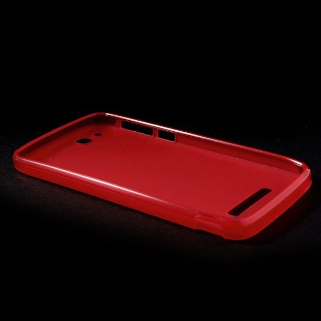 Alcatel One Touch Idol Alpha Elastisches, mattes Plastik Case - rot