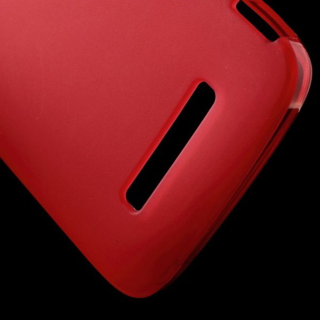 Alcatel One Touch Idol Alpha Elastisches, mattes Plastik Case - rot