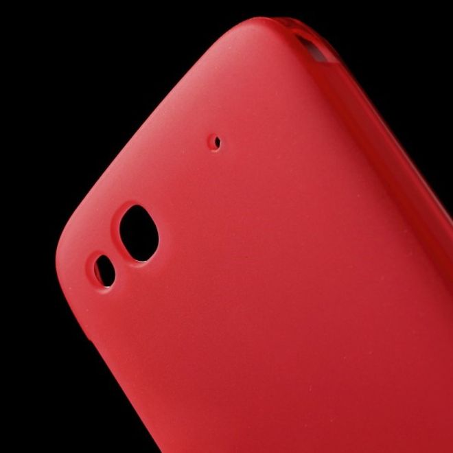 Alcatel One Touch Idol Alpha Elastisches, mattes Plastik Case - rot