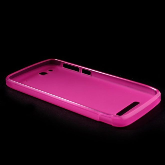 Alcatel One Touch Idol Alpha Elastisches, mattes Plastik Case - rosa
