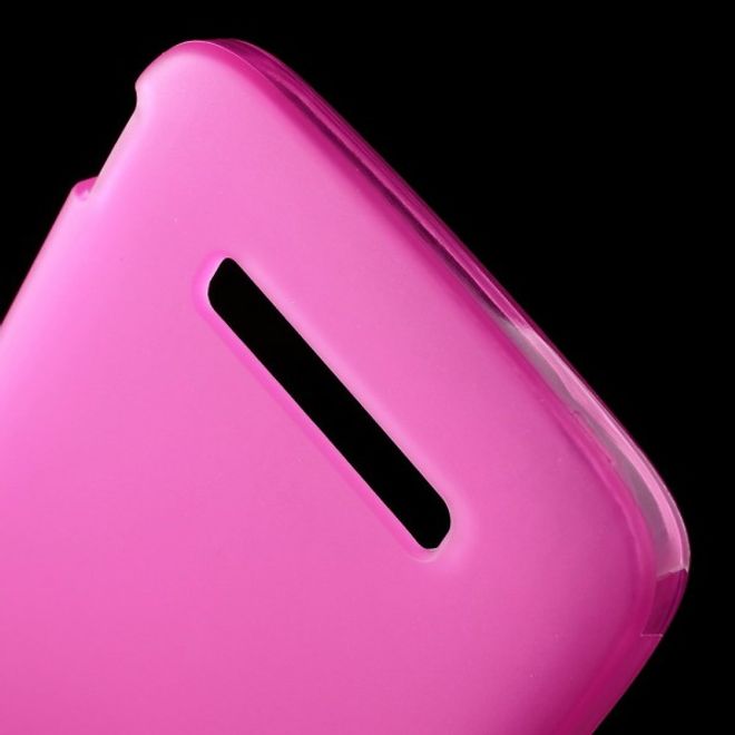 Alcatel One Touch Idol Alpha Elastisches, mattes Plastik Case - rosa