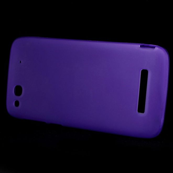 Alcatel One Touch Idol Alpha Elastisches, mattes Plastik Case - purpur