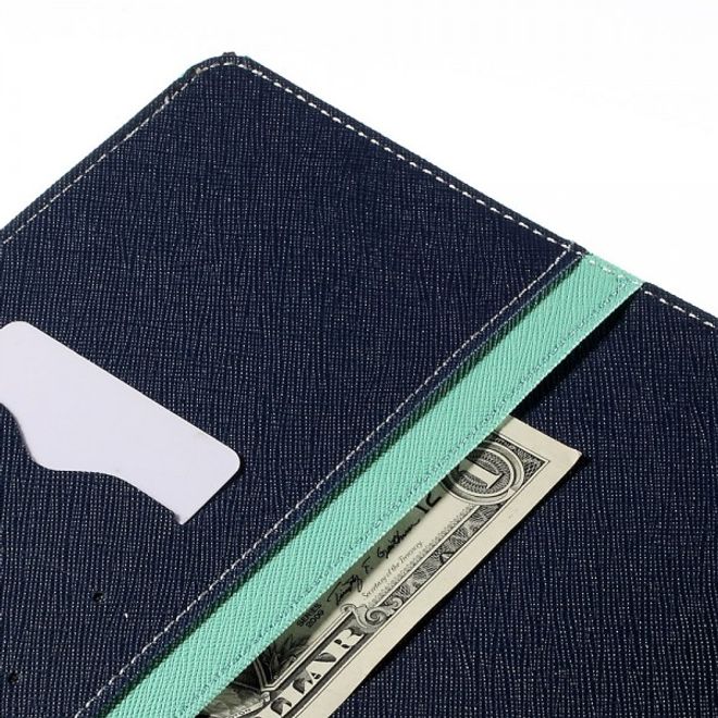 Goospery - Samsung Galaxy Tab S2 9.7 Hülle - Tablet Bookcover - Fancy Diary Series - mint/navy