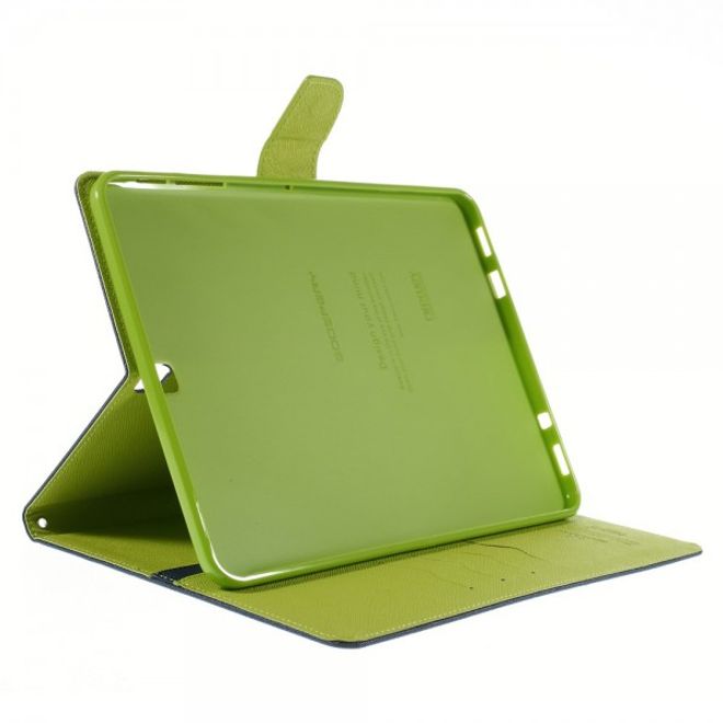 Goospery - Samsung Galaxy Tab S2 9.7 Hülle - Tablet Bookcover - Fancy Diary Series - navy/lime