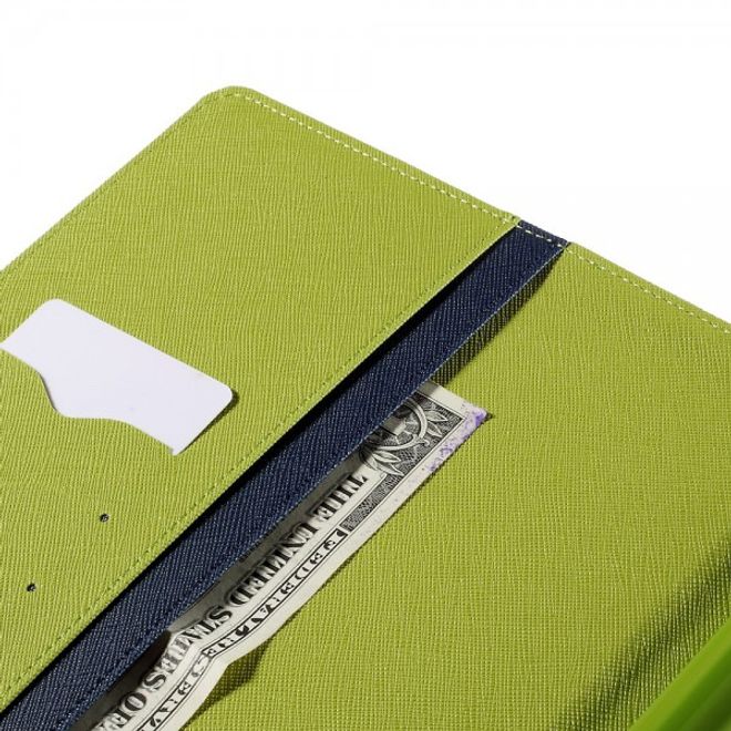 Goospery - Samsung Galaxy Tab S2 9.7 Hülle - Tablet Bookcover - Fancy Diary Series - navy/lime