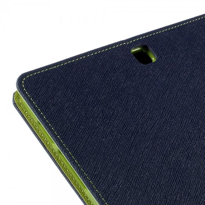 Goospery - Samsung Galaxy Tab S2 9.7 Hülle - Tablet Bookcover - Fancy Diary Series - navy/lime
