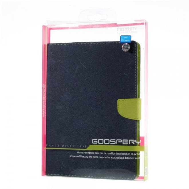 Goospery - Samsung Galaxy Tab S2 9.7 Hülle - Tablet Bookcover - Fancy Diary Series - navy/lime