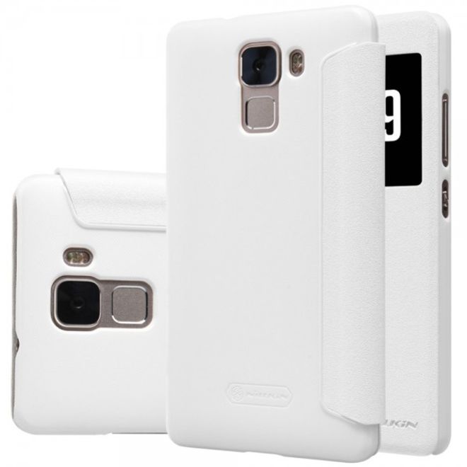 Huawei Honor 7 Nillkin Sparkle Series Leder Case - weiss
