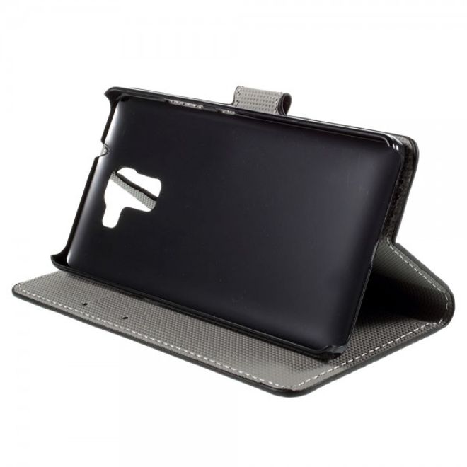 Huawei Honor 7 Leder Case mit farbigem Muster - schwarz