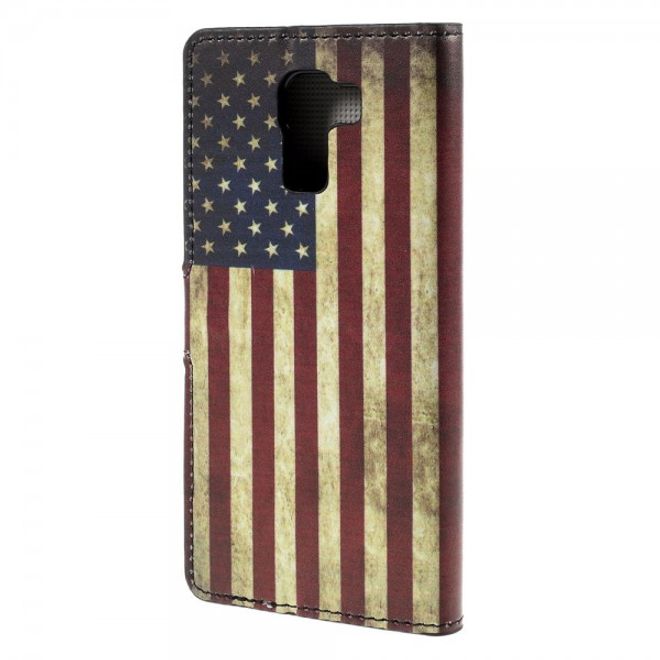Huawei Honor 7 Leder Case mit USA Flagge retro-style