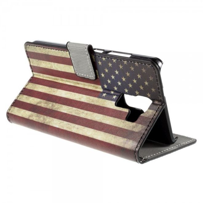 Huawei Honor 7 Leder Case mit USA Flagge retro-style