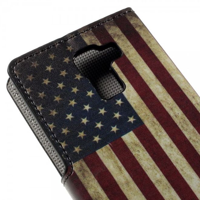 Huawei Honor 7 Leder Case mit USA Flagge retro-style