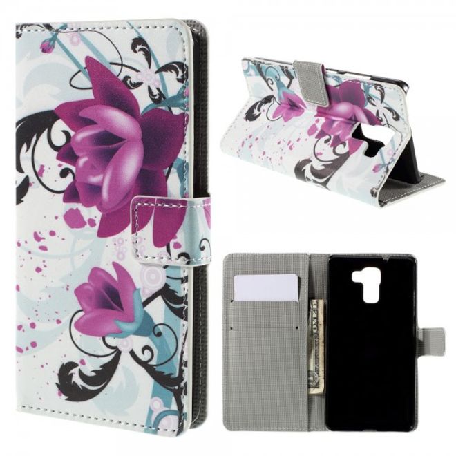 Huawei Honor 7 Leder Case mit Lotus Blumen